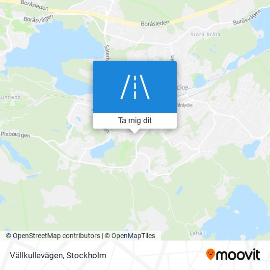 Vällkullevägen karta