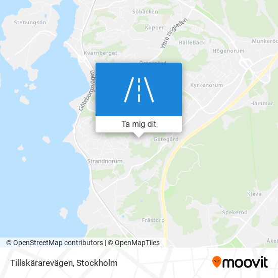 Tillskärarevägen karta