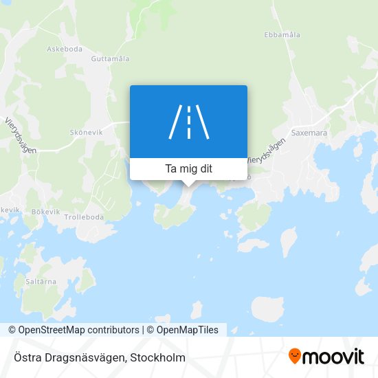 Östra Dragsnäsvägen karta