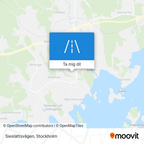 Sieslättsvägen karta