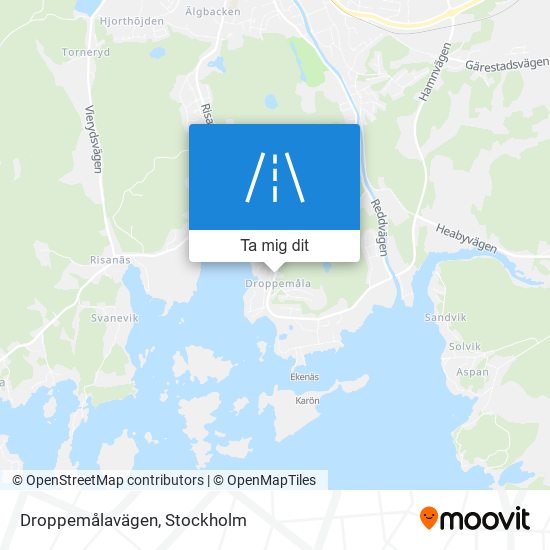 Droppemålavägen karta