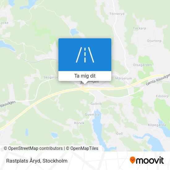 Rastplats Åryd karta