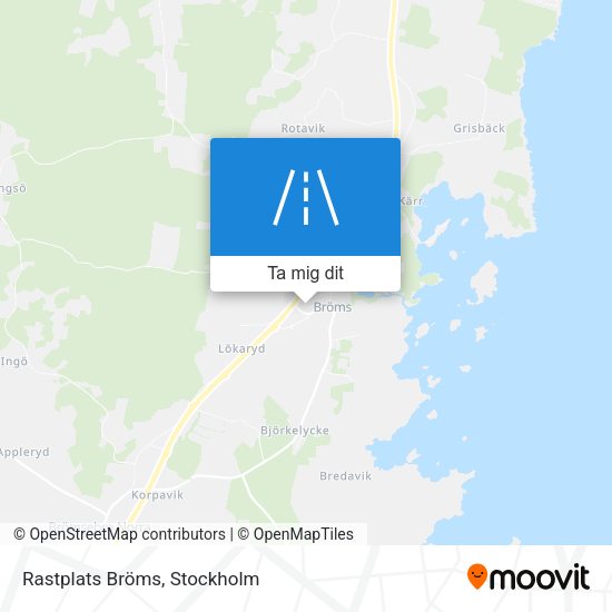 Rastplats Bröms karta