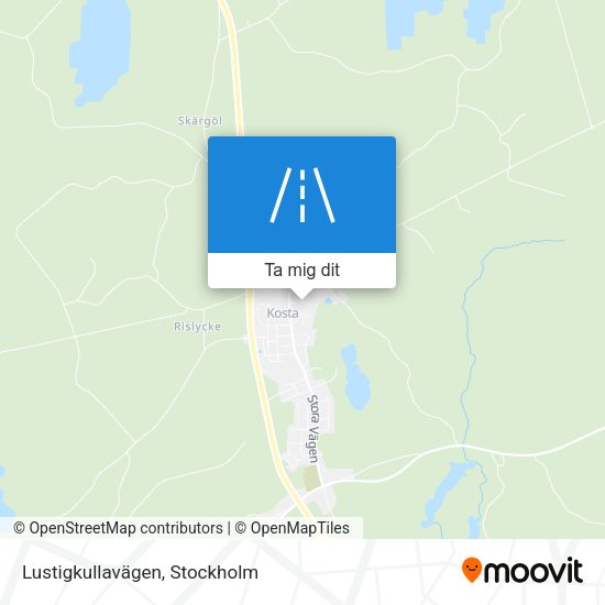 Lustigkullavägen karta