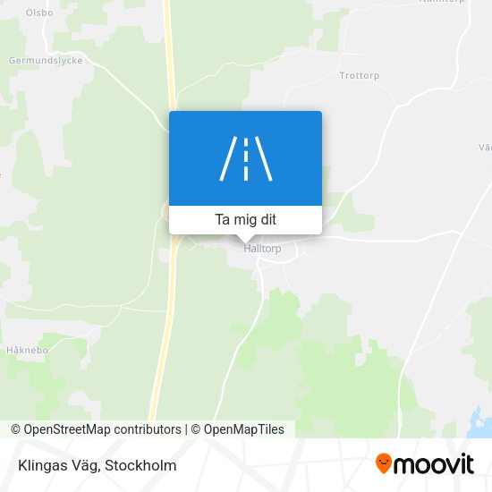 Klingas Väg karta
