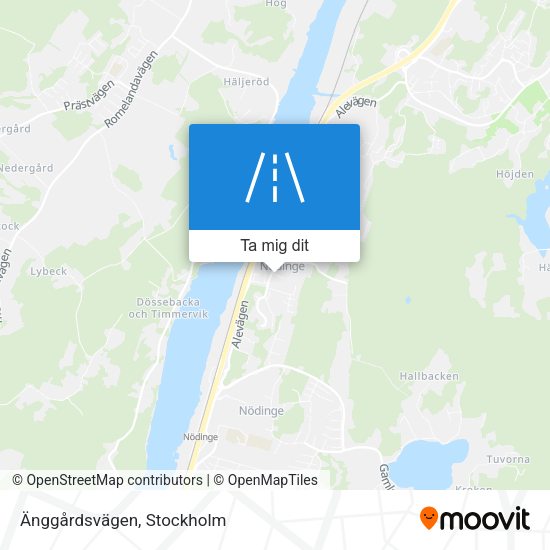 Änggårdsvägen karta