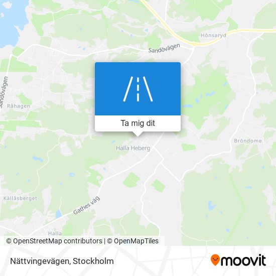 Nättvingevägen karta