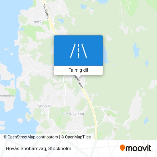 Hovås Snöbärsväg karta