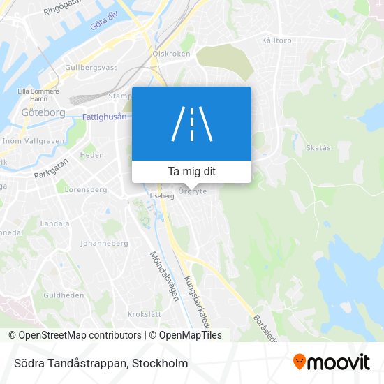 Södra Tandåstrappan karta