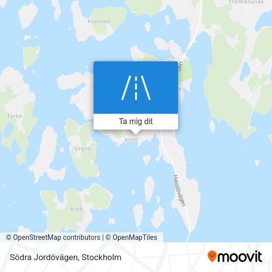 Södra Jordövägen karta