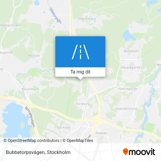 Bubbetorpsvägen karta