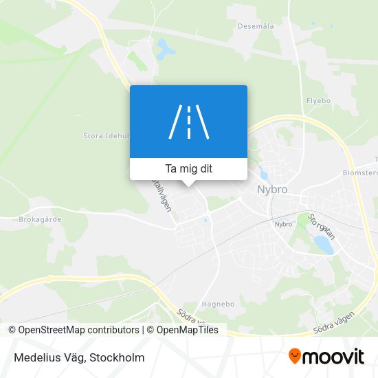 Medelius Väg karta