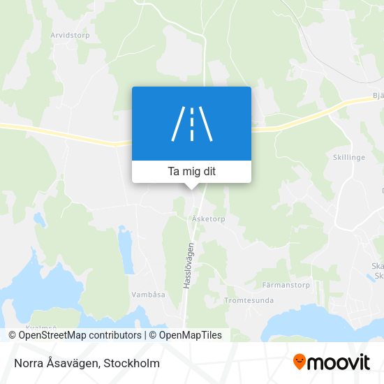 Norra Åsavägen karta
