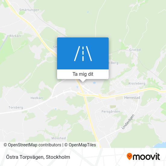 Östra Torpvägen karta