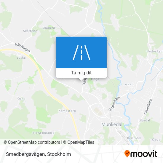 Smedbergsvägen karta