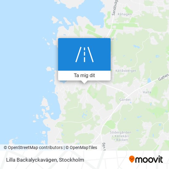 Lilla Backalyckavägen karta