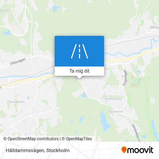 Hålldammsvägen karta