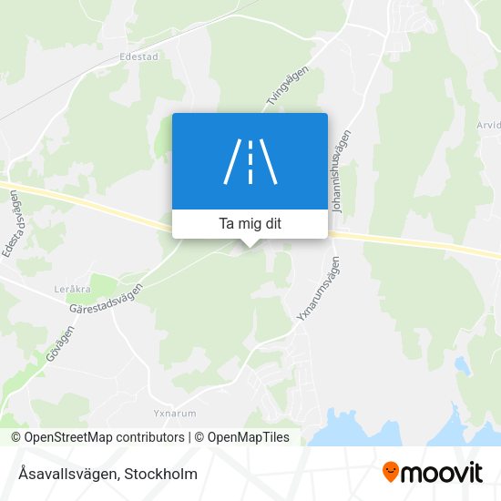 Åsavallsvägen karta