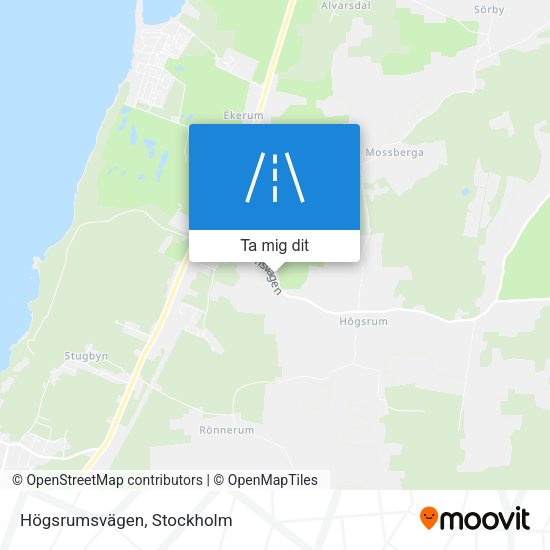 Högsrumsvägen karta
