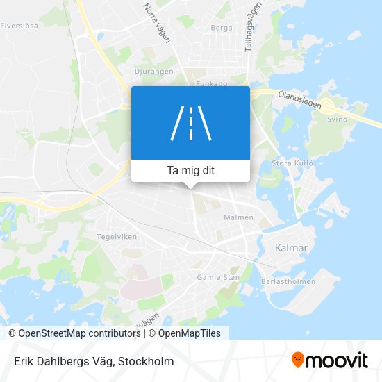 Erik Dahlbergs Väg karta