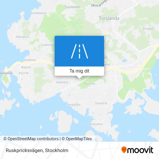 Ruskpricksvägen karta
