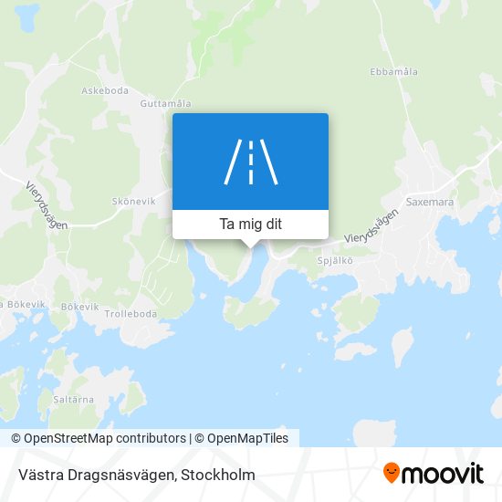 Västra Dragsnäsvägen karta