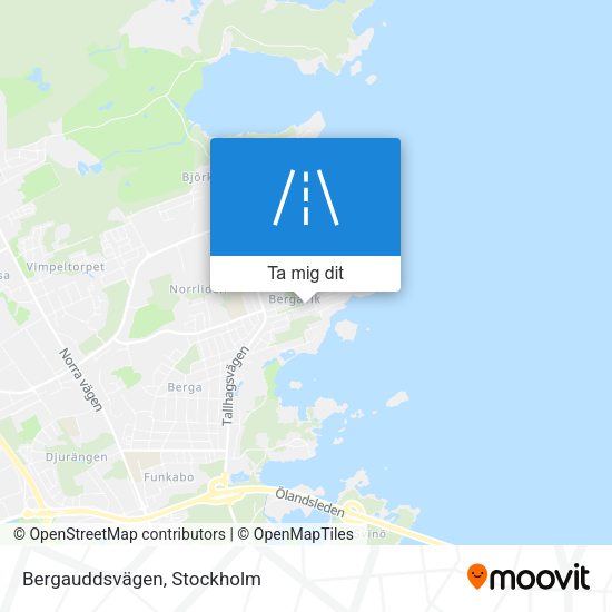 Bergauddsvägen karta