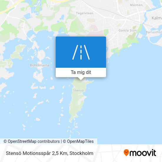 Stensö Motionsspår 2,5 Km karta