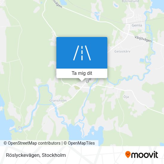 Röslyckevägen karta