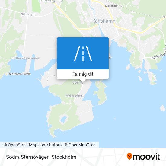 Södra Sternövägen karta