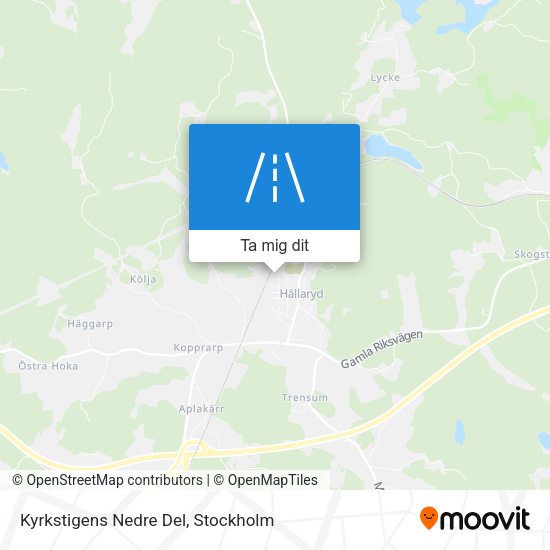 Kyrkstigens Nedre Del karta