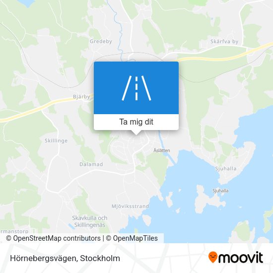 Hörnebergsvägen karta