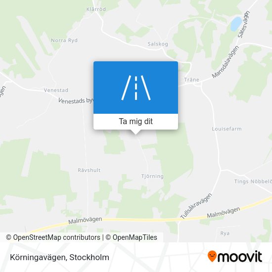 Körningavägen karta