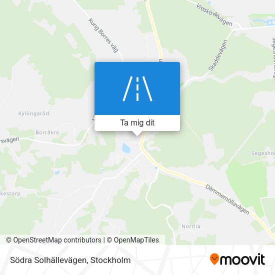 Södra Solhällevägen karta