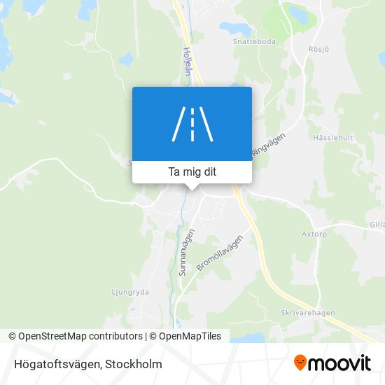 Högatoftsvägen karta