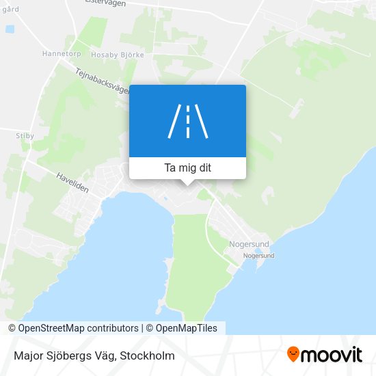 Major Sjöbergs Väg karta