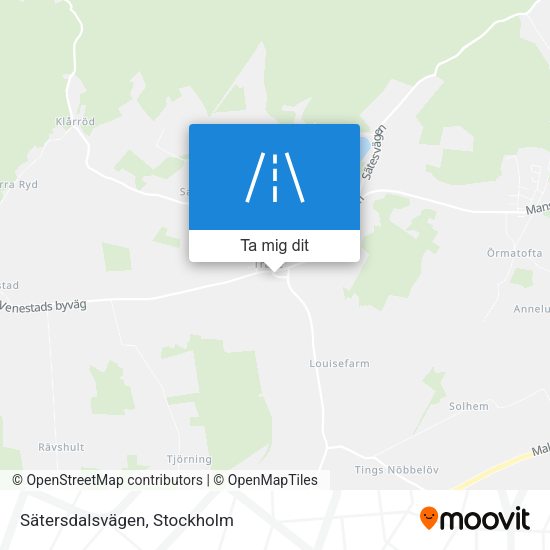 Sätersdalsvägen karta