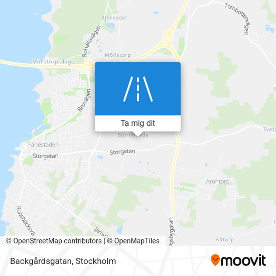 Backgårdsgatan karta