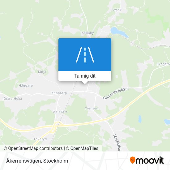 Åkerrensvägen karta