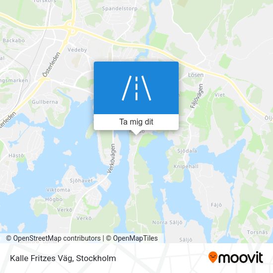 Kalle Fritzes Väg karta
