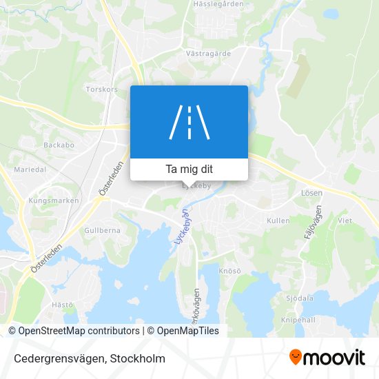 Cedergrensvägen karta