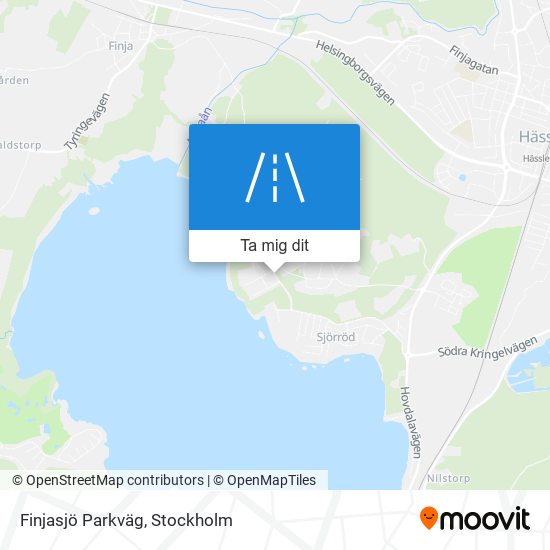 Finjasjö Parkväg karta