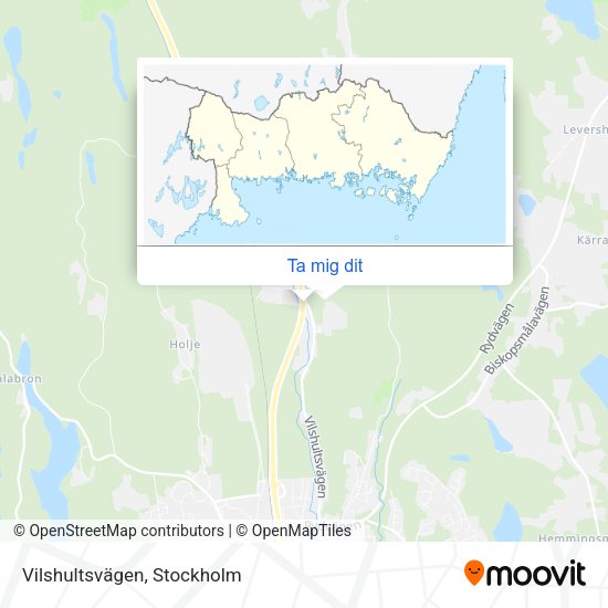 Vilshultsvägen karta