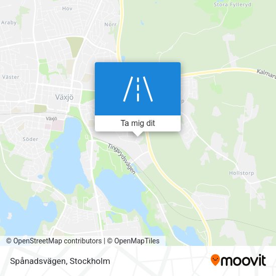 Spånadsvägen karta