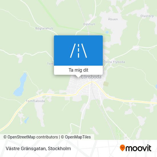 Västre Gränsgatan karta