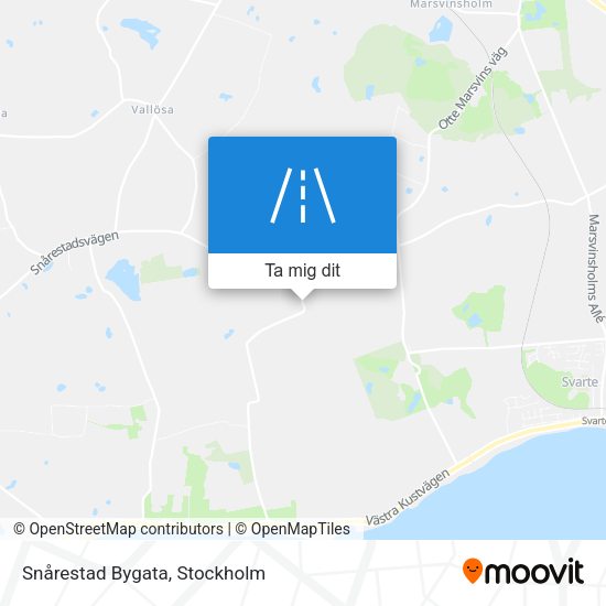 Snårestad Bygata karta