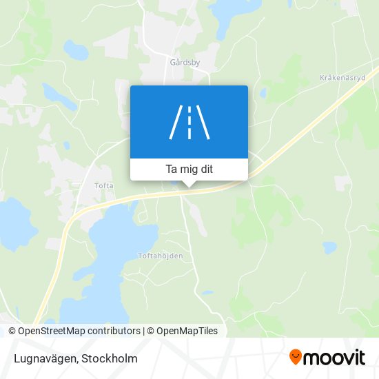 Lugnavägen karta