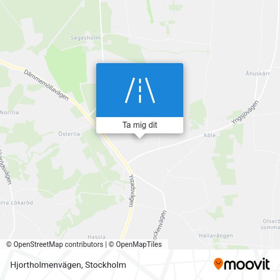 Hjortholmenvägen karta
