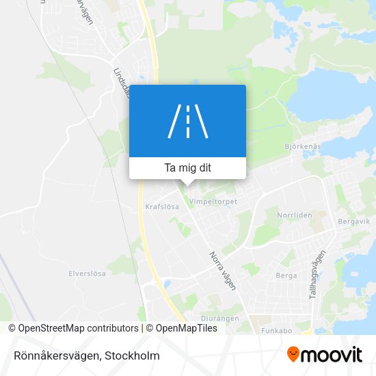 Rönnåkersvägen karta