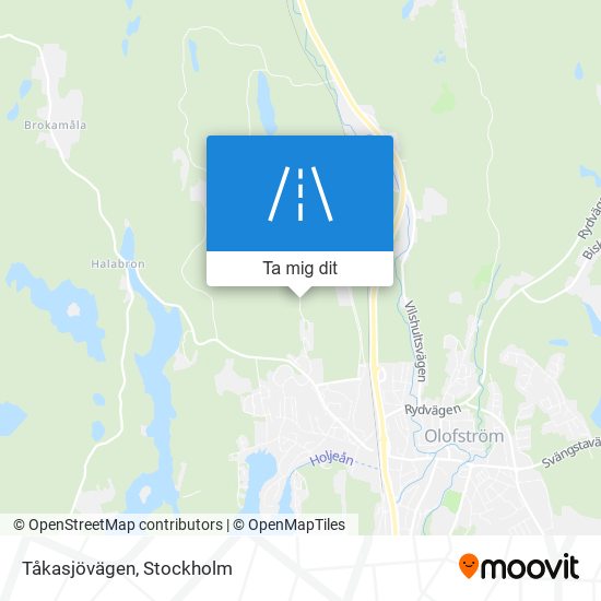 Tåkasjövägen karta